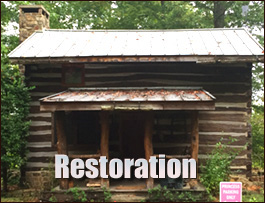 Historic Log Cabin Restoration  Sussex County, Virginia